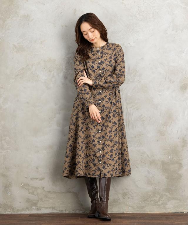 サブストリート（sab street）/ 9号・15号 INDESIGN ケーブルニットベスト×ボタニカルワンピースアンサンブルの通販は