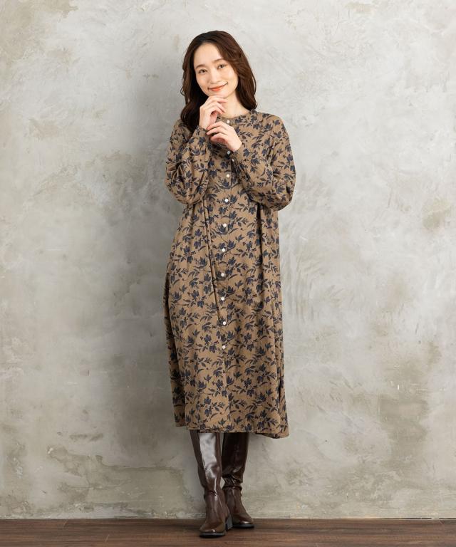 サブストリート（sab street）/ 9号・15号 INDESIGN ケーブルニットベスト×ボタニカルワンピースアンサンブルの通販は