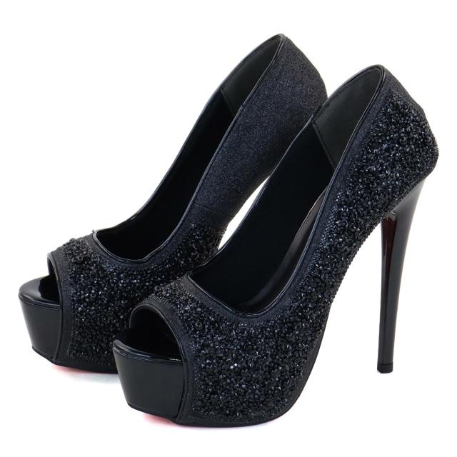 リバティドール（Liberty Doll）/★ハイヒールパールビジューオープントゥパンプス★1252の通販は 7,590円