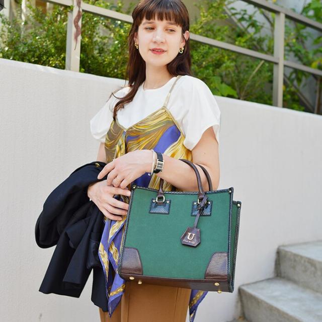 ユー（U）/スエード Angle【アングル】トートバッグ Mサイズ/ショルダー付き ユー（U）/スエード Angle【アングル】トートバッグ Mサイズ