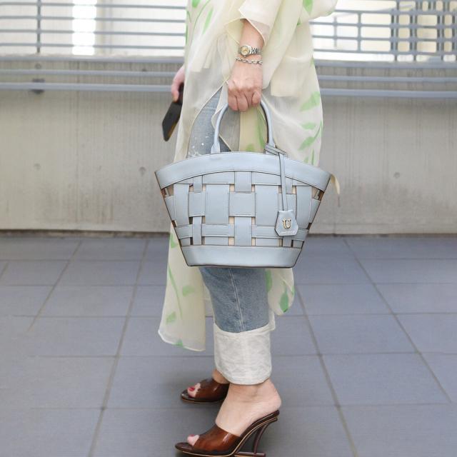 ユー（U）/quadrillage【カドリアージュ】バスケットバッグ