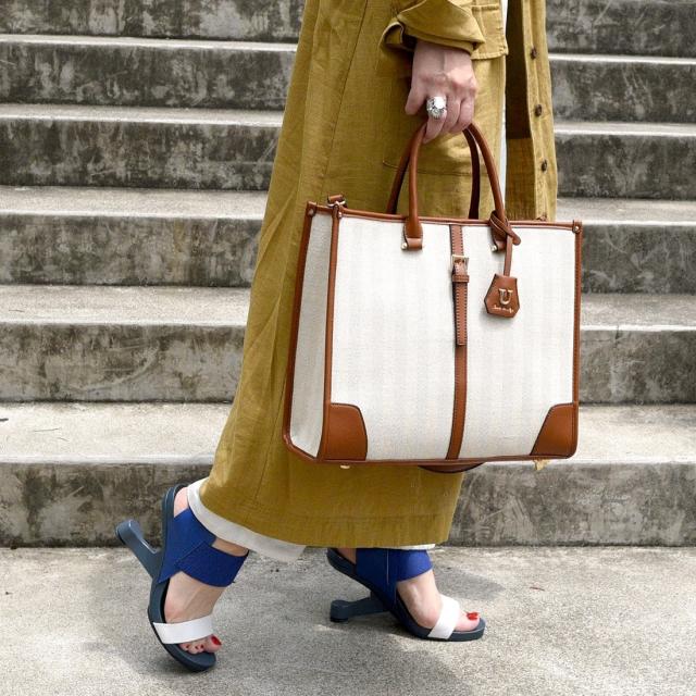 ユー（U）/キャンバスJuliangle【ジュリアングル】トートバッグ/L