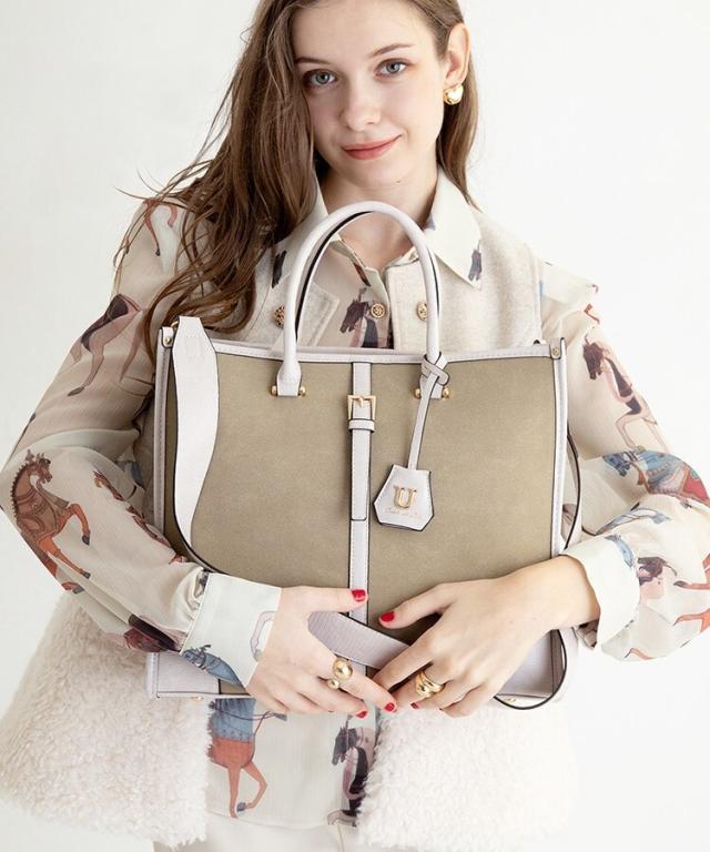 ユー（U）/スエードjuliangle【ジュリアングル】トートバッグ/Lサイズ