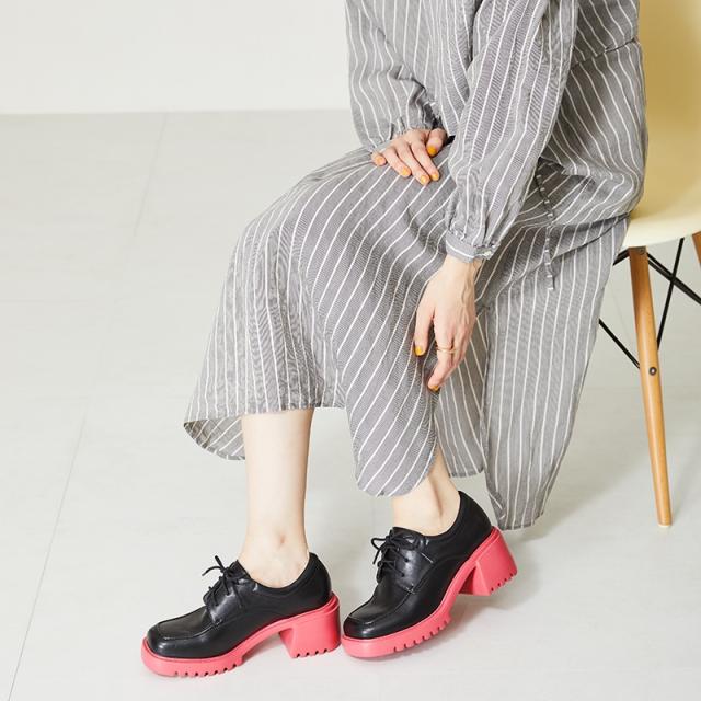 オリエンタルトラフィック（ORiental TRaffic）/カラーソール厚底レースアップシューズ/41103