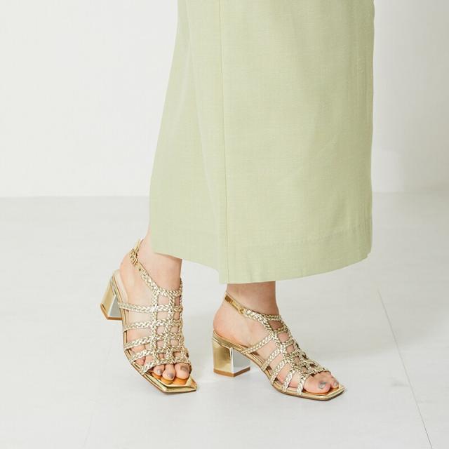 オリエンタルトラフィック（ORiental TRaffic）/甲深メッシュヒールサンダル/41202