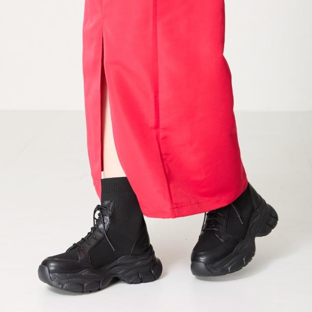 オリエンタルトラフィック（ORiental TRaffic）/スニーカーソールニットレースアップブーツ/41434