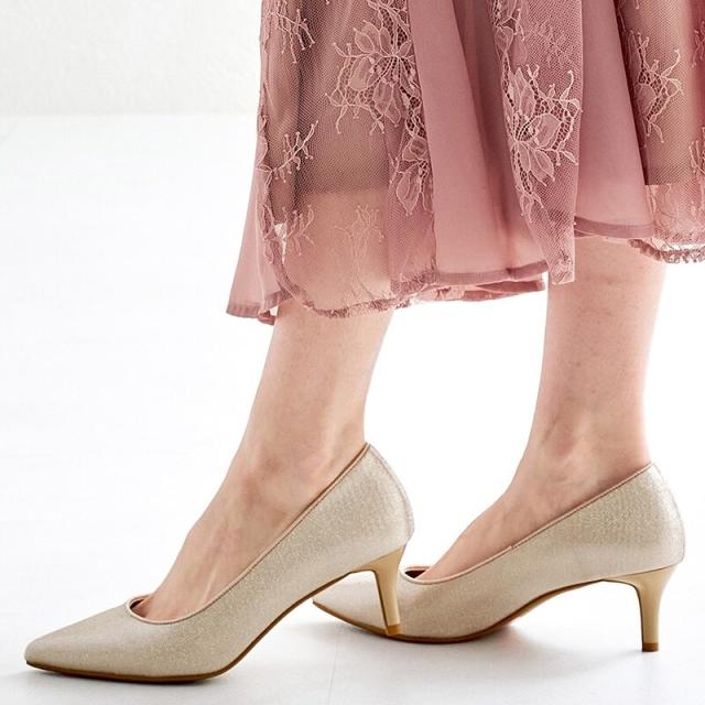 オリエンタルトラフィック（ORiental TRaffic）/ポインテッドトゥラメヒールパンプス/MOR112