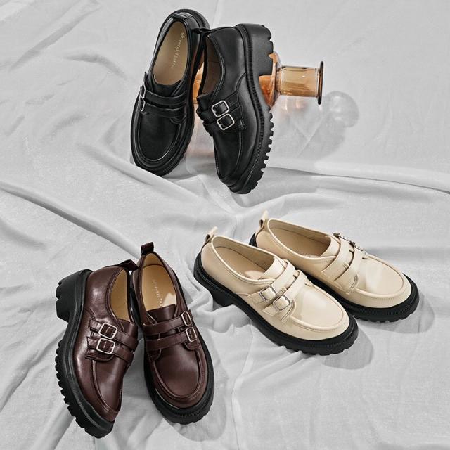 オリエンタルトラフィック（ORiental TRaffic）/【25秋冬新作】ダブルベルト厚底シューズ/51313