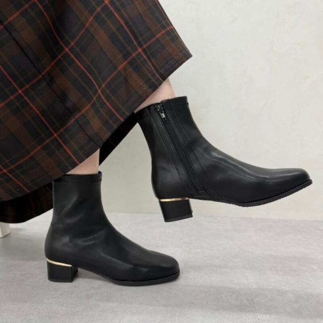 オリエンタルトラフィック（ORiental TRaffic）/ストレッチ素材で歩きやすい クッション入り【25秋冬新作】ヒールパーツストレッチブー…