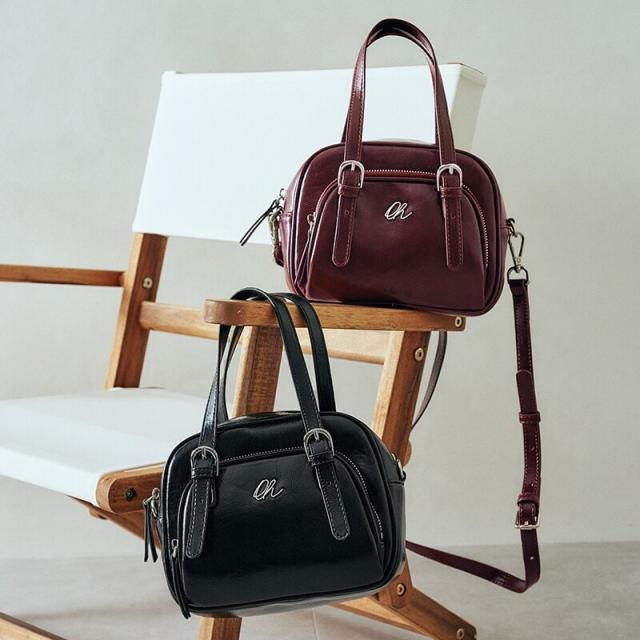 オリエンタルトラフィック（ORiental TRaffic）/【25秋冬新作】シルバーロゴモチーフボストンバッグ/BA−265