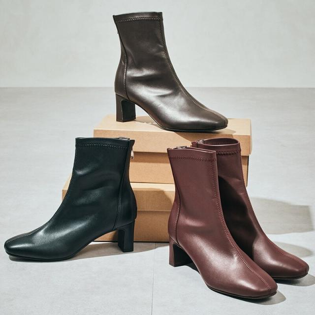 オリエンタルトラフィック（ORiental TRaffic）/柔らかくて歩きやすい 美脚【25秋冬新作】ストレッチヒールバックジップブーツ/51423