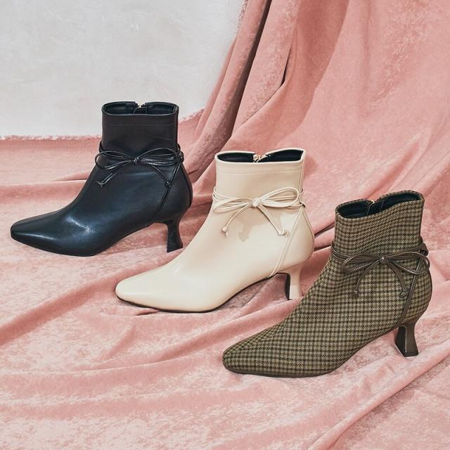 オリエンタルトラフィック（ORiental TRaffic）/【25秋冬新作】サイドリボンヒールブーツ/51417