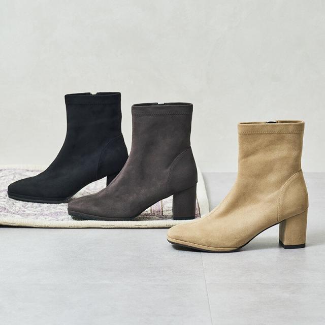 オリエンタルトラフィック（ORiental TRaffic）/柔らかく歩きやすい 美脚【25秋冬新作】スエードストレッチヒールブーツ/51420