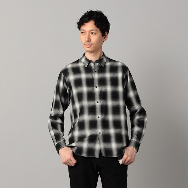コムサ・メン（COMME CA MEN）/オンブレチェック レギュラーカラーシャツ