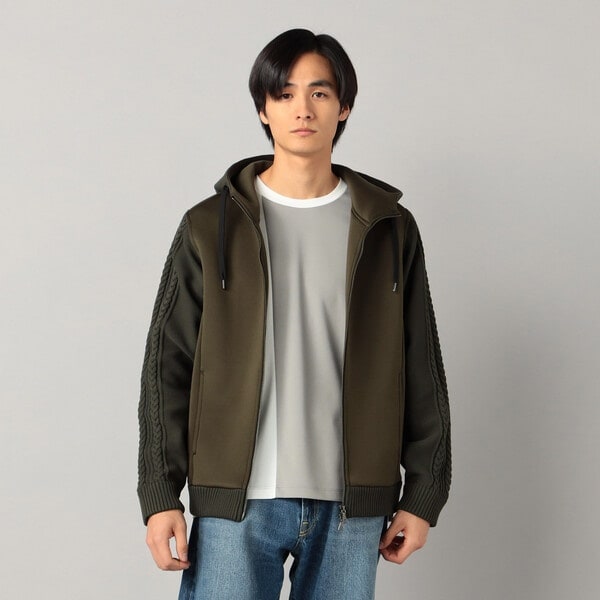 コムサ・メン（COMME CA MEN）/ニットコンビ ジップアップパーカ