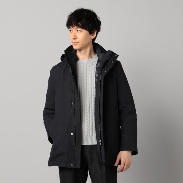 コムサ・メン（COMME CA MEN）/【撥水・防風・透湿】【3WAY】ラミネート加工バーズアイ コート_1