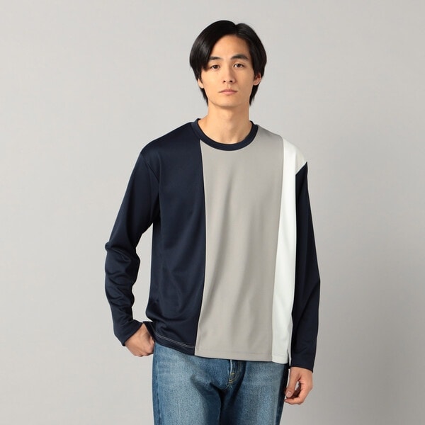 コムサ・メン（COMME CA MEN）/カラーブロック 長袖Tシャツ