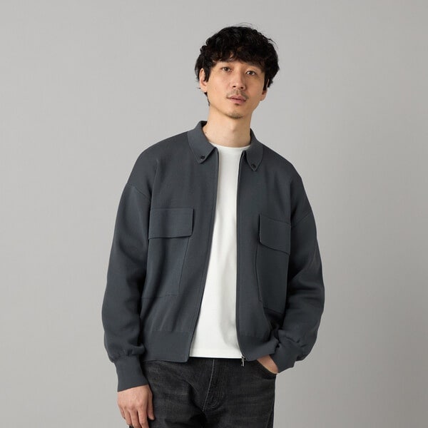 コムサ・メン（COMME CA MEN）/オーバーサイズ ニットブルゾン