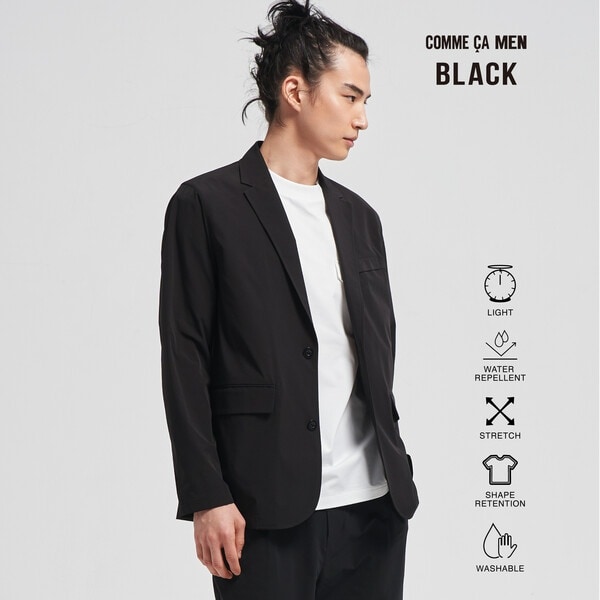コムサ・メン（COMME CA MEN）/【撥水】【COMME CA MEN BLACK】【セットアップ対応】〔TEXBRID〕ライトジャケッ