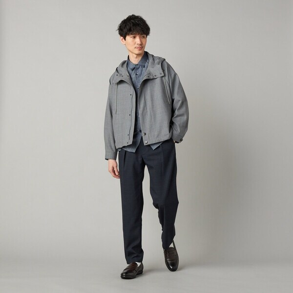 コムサ・メン（COMME CA MEN）/尾州産 ウォッシャブルトロ マウンテンパーカ_4