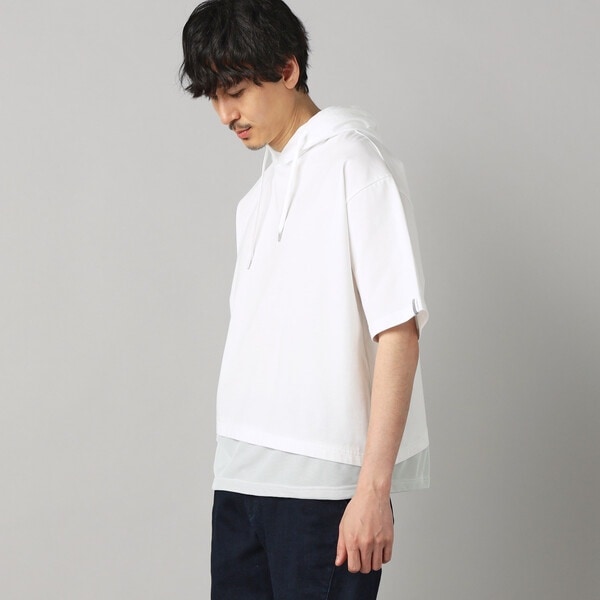 コムサ・メン（COMME CA MEN）/裾メッシュ切替 フーディー