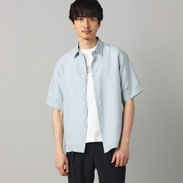 コムサ・メン（COMME CA MEN）/〔LIBECO 〕リネンブロード 半袖レギュラーカラーシャツ_5