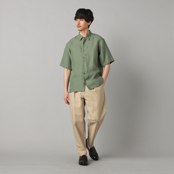 コムサ・メン（COMME CA MEN）/〔LIBECO 〕リネンブロード 半袖レギュラーカラーシャツ_6