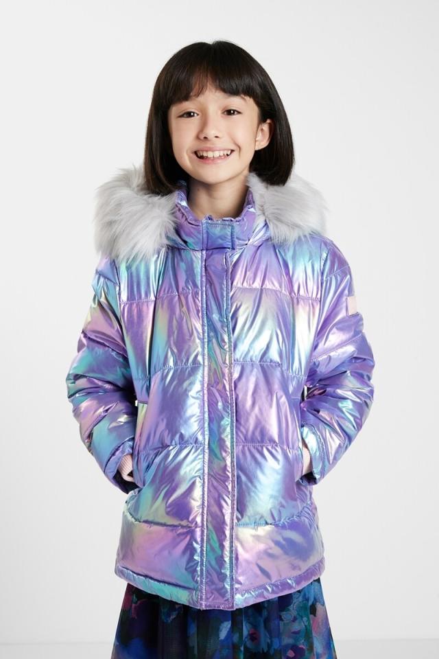 【NEW】デシグアル/【キッズコレクション】光沢感のある色彩のガールズふかふかジャケットの通販は 7,428円