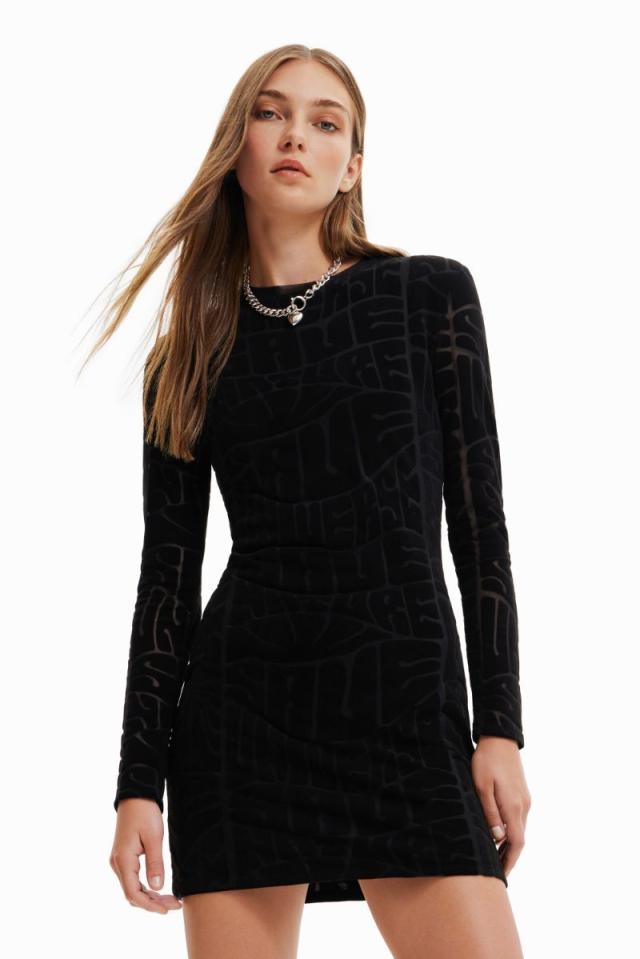 デシグアル/メッセージ スリム ショートワンピース