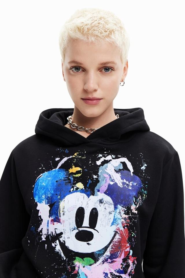 デシグアル Desigual ミッキーマウス スプラッター フーディ （グレー/ブラック） デシグアル Desigual ミッキーマウス スプラッター フーディ