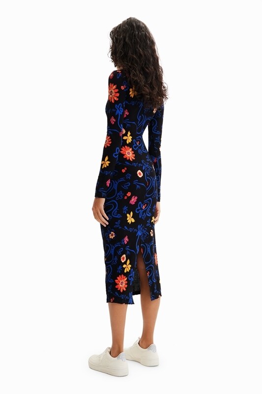 デシグアル（Desigual）/花柄 スリム ミディワンピースの通販は