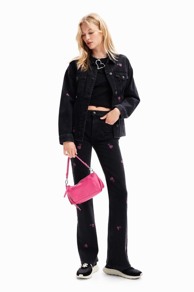 デシグアル（Desigual）/花刺繍 デニムトラッカージャケットの通販はau