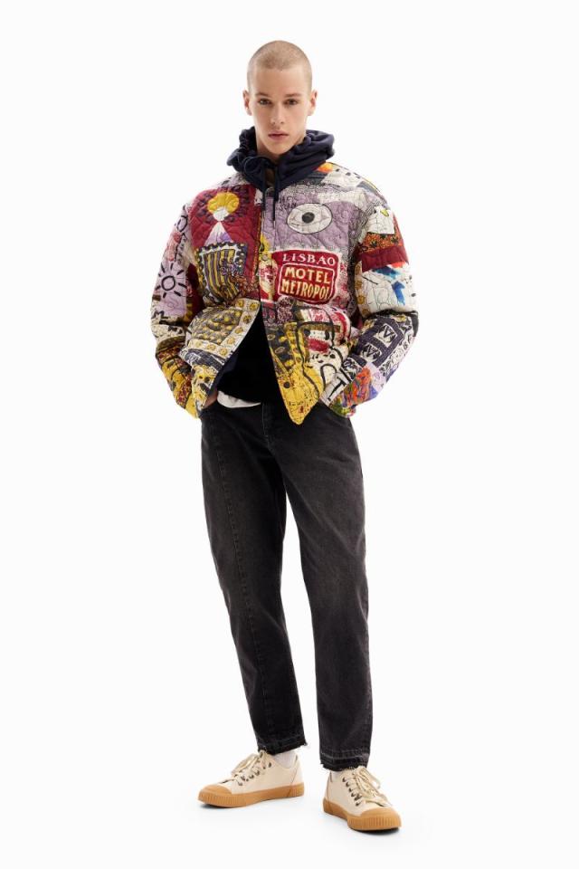 デシグアル（Desigual）/パッチワーク リバーシブル パデッド