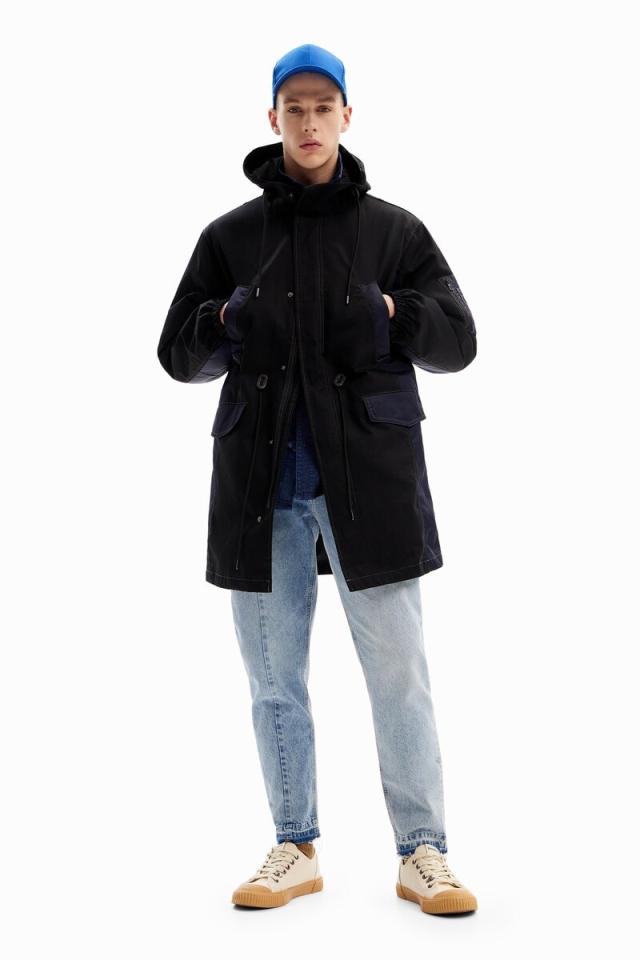 デシグアル（Desigual）/パッチワーク フードモッズジャケット