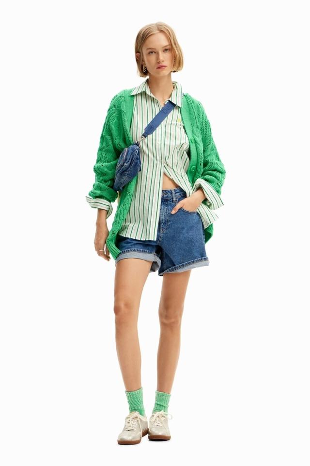 デシグアル（Desigual）/ストライプ オーバーサイズシャツ