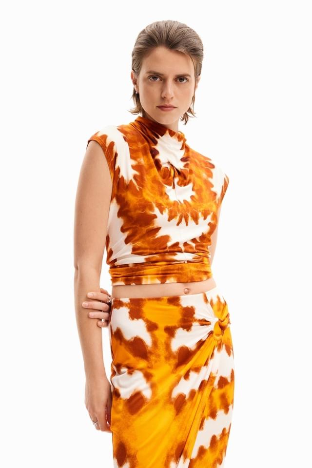 デシグアル（Desigual）/タイダイ ドレープTシャツ