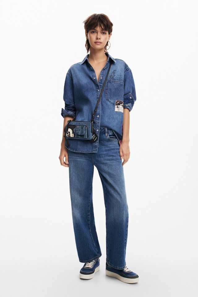 デシグアル Desigual MICKEY DENIM EDGE LISA PU （ブルー
