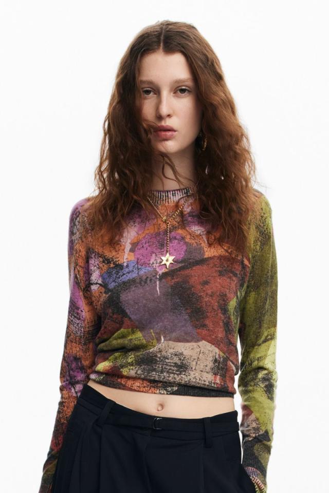 デシグアル（Desigual）/CAMO PETALSLACROIX ライトゲージプルオーバー