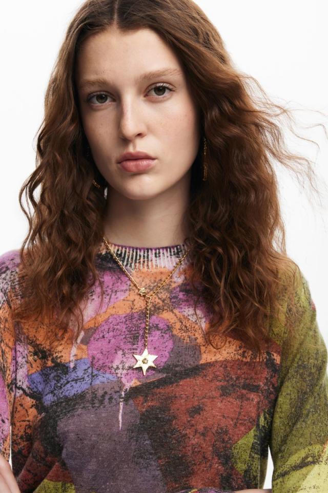 デシグアル（Desigual）/CAMO PETALSLACROIX ライトゲージプルオーバー