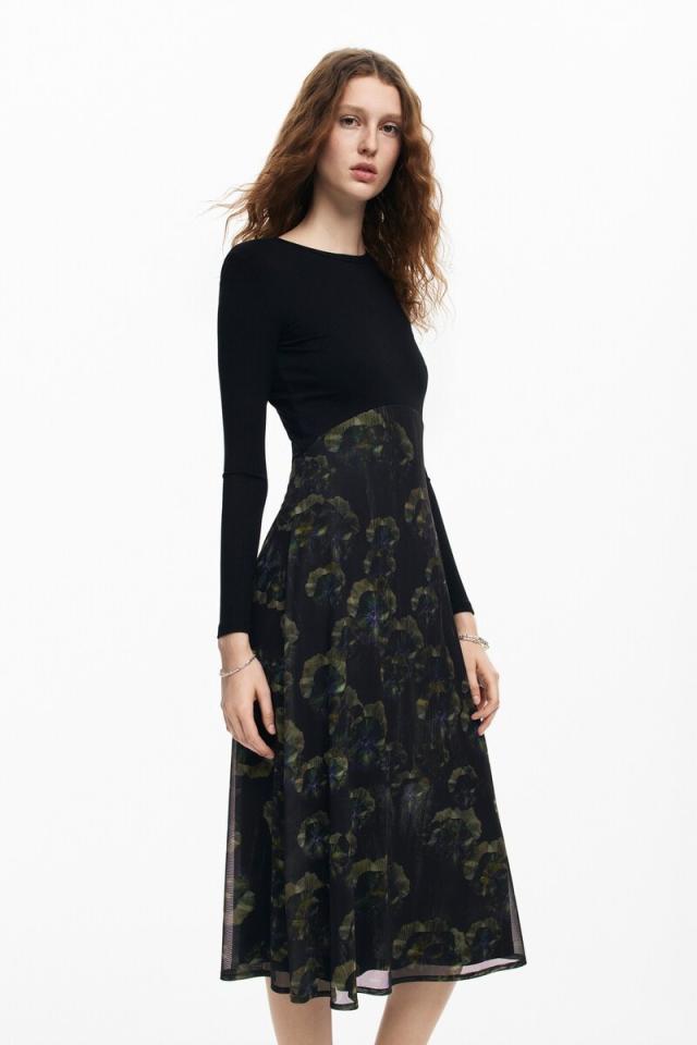 デシグアル（Desigual）/DARK PENSEELACROIX ワンピースロングスリーブ