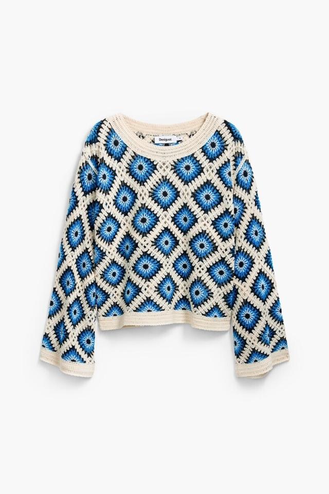 デシグアル（Desigual）/【5サイズ展開/XS/XL/大きいサイズ】マルチカラーのクロシェセーター_6