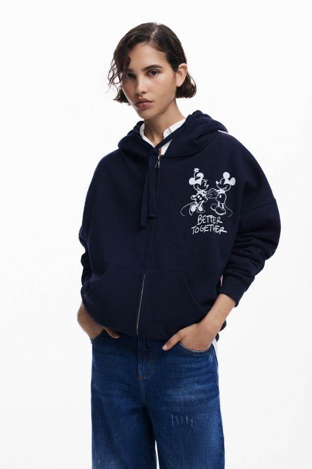 デシグアル（Desigual）/ミッキーとミニーのバックプリントパーカーの