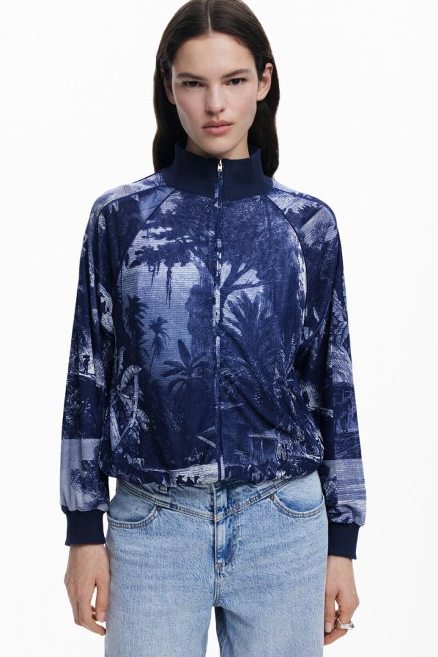 デシグアル（Desigual）/ラクロワプリントのシアートラックジャケット