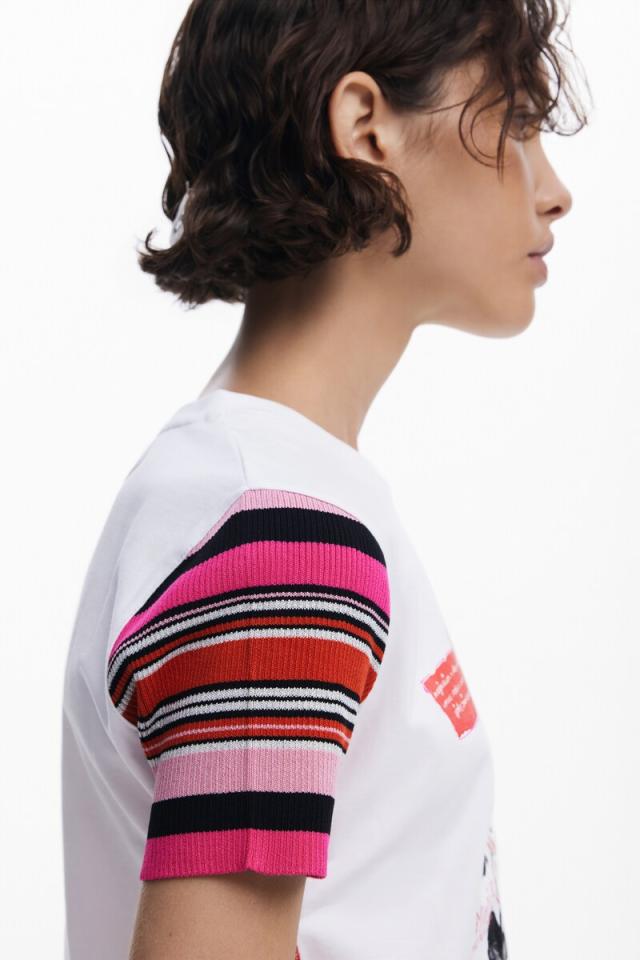 デシグアル（Desigual）/【5サイズ展開/XS/XL/大きいサイズ】ミニーマウス マルチカラースリーブTシャツ_3