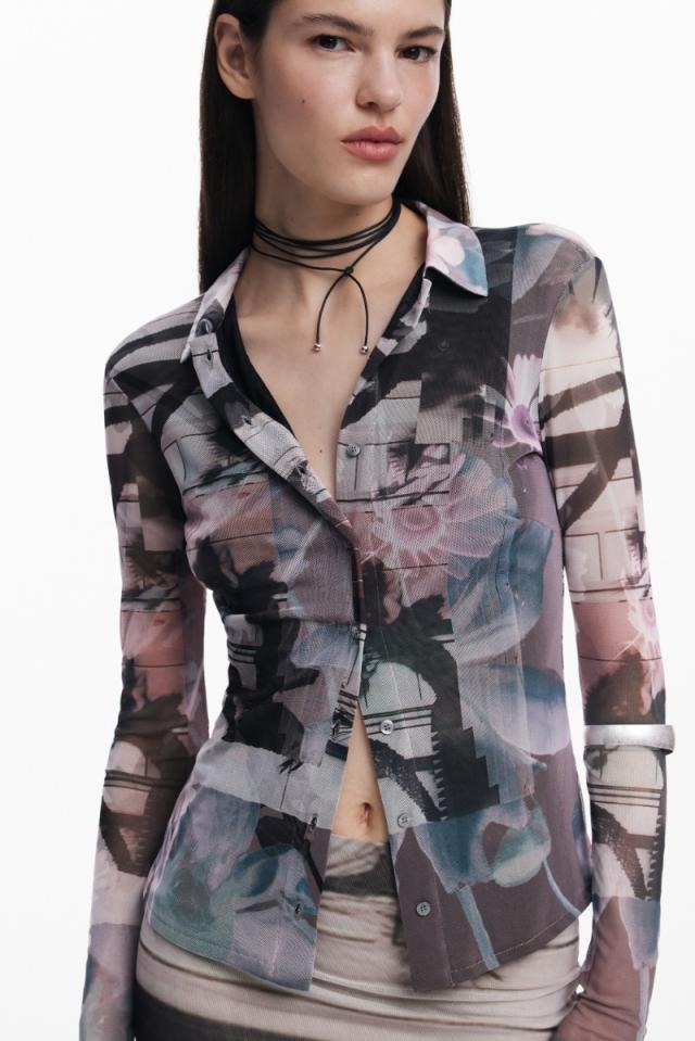 デシグアル（Desigual）/シアープリントシャツ