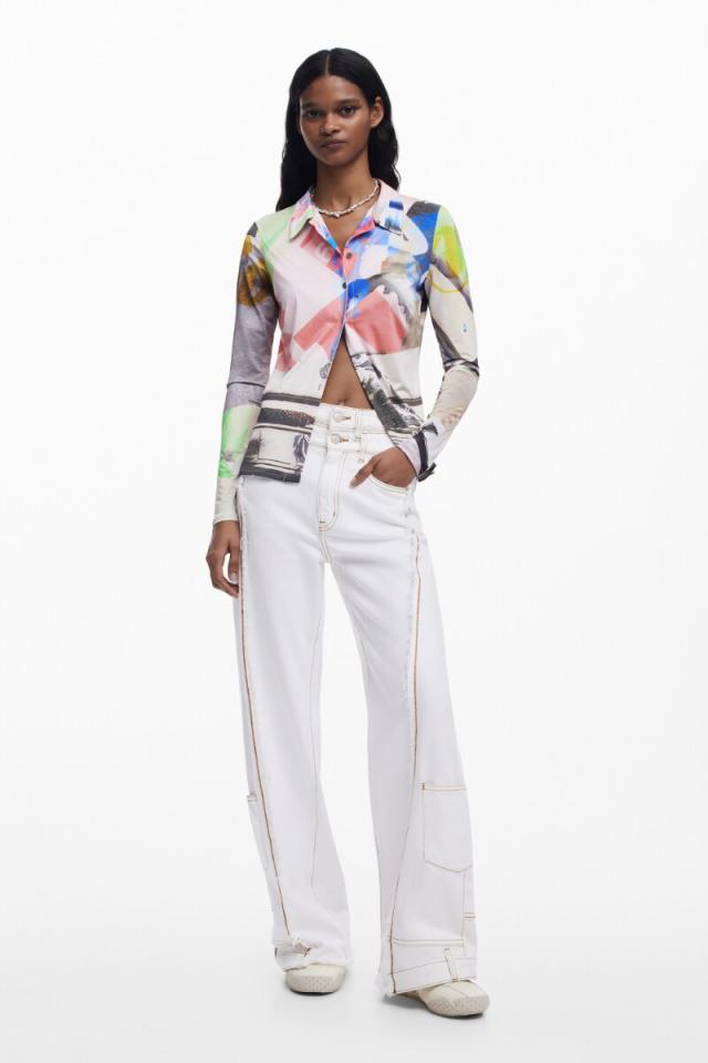 デシグアル（Desigual）/アーティプリントロングスリーブシャツ