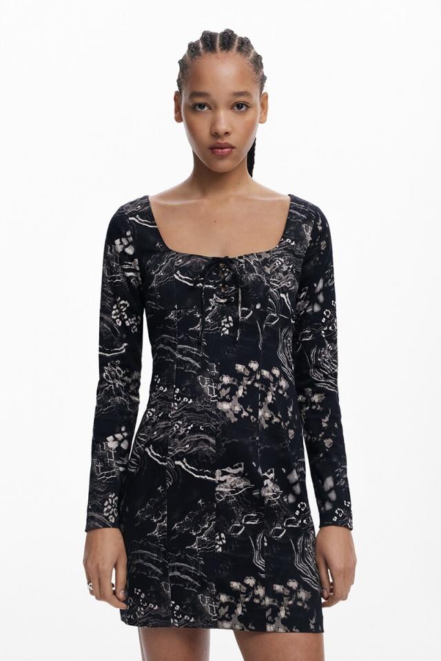 デシグアル（Desigual）/BENGALINANEGRO ロングスリーブワンピース