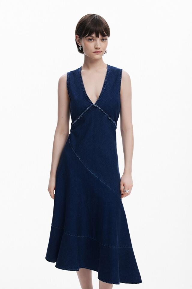 デシグアル（Desigual）/LITY デニムノースリーブワンピース