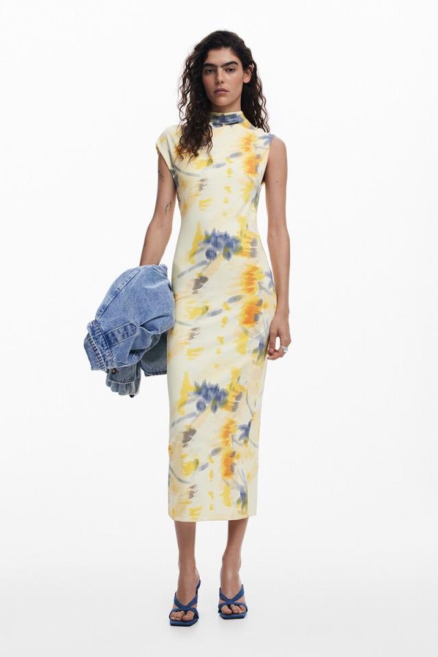 デシグアル（Desigual）/フラワーミディドレス