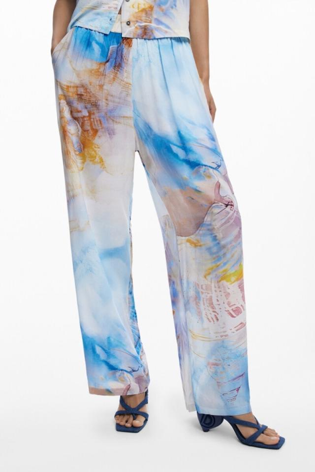 デシグアル（Desigual）/シェル柄 ワイドパンツ